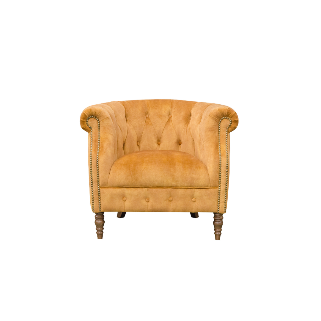 A&J Jude Chair Plush Velvet - Babette Honey image 0